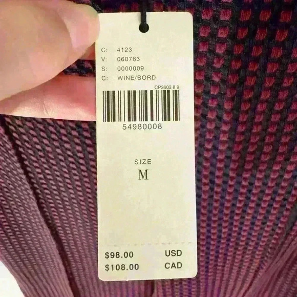 NWT Anthropologie Essential Crop Flare Pants In Maroon Navy Check Size Medium - Picture 8 of 14